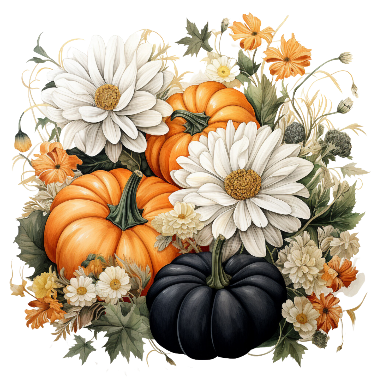 Print med prestekrager og grasskar i ekte halloween spirit i 10x15 cm eller 13x18 cm